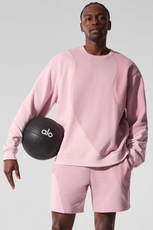 Pullover Alo Yoga Make Waves Crew Neck Hombre Rosas | España DKYU-94061
