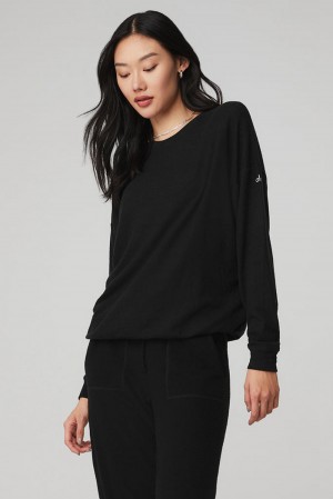 Pullover Alo Yoga Soho Mujer Negras | España ZYDP-43160