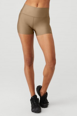 Short Alo Yoga 3" High-Waist Airlift Mujer Gravel | España WESV-17065