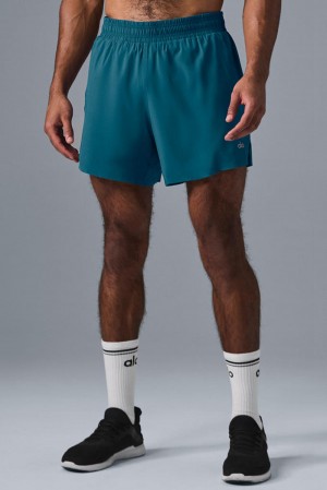 Short Alo Yoga 5" Adapt Running Hombre Oceanic Teal | España HJFO-65147