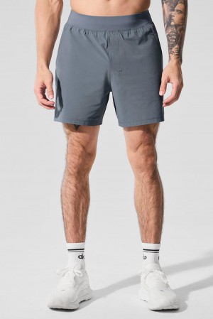 Short Alo Yoga 5" Repetition Hombre Gris | España VHCD-81023