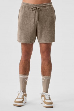 Short Alo Yoga 7" Coastal Terry Hombre Gravel | España SBXT-51046