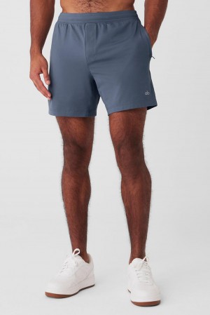 Short Alo Yoga 7" Conquer React Performance Hombre Bluestone | España QWLV-27630
