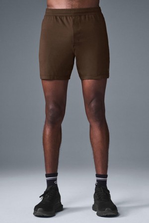 Short Alo Yoga 7" Conquer React Performance Hombre Espresso | España GEQX-58491
