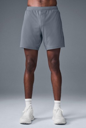 Short Alo Yoga 7" Conquer React Performance Hombre Gris | España ENVG-32457