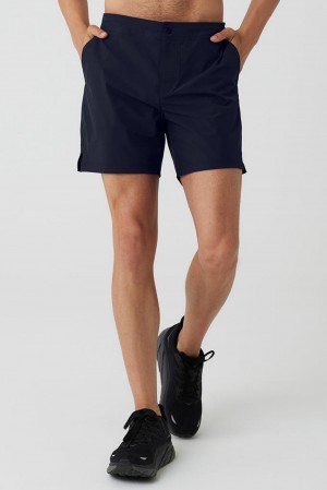 Short Alo Yoga 7'' Sport Hombre Azul Marino | España SMGB-25461