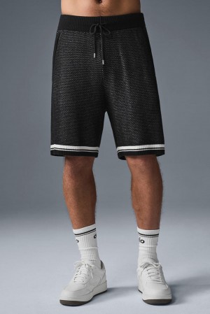 Short Alo Yoga 7" Sports Club Sweater Knit Basketball Hombre Negras | España XBPD-43968