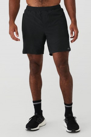 Short Alo Yoga 7" Traction Hombre Negras | España DVUT-05341