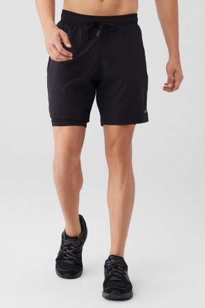 Short Alo Yoga 7" Unity 2-In-1 Hombre Negras Negras | España OZHX-63407