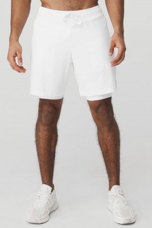 Short Alo Yoga 7" Unity 2 In 1 Hombre Blancas Blancas | España YRAV-57081