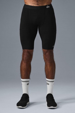Short Alo Yoga 9" Flight Compression Hombre Negras | España IWJA-58670