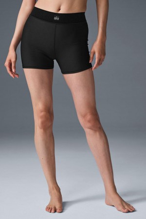 Short Alo Yoga Airlift High-Waist Line Up Mujer Negras | España FHAW-71342
