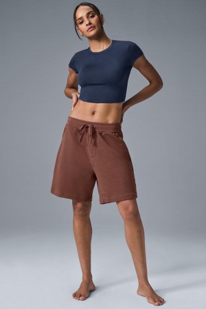 Short Alo Yoga Chill Mujer Chestnut | España CXHW-54270