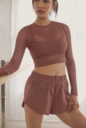 Short Alo Yoga Playmaker Dolphin Mujer Chestnut | España XQEB-26073