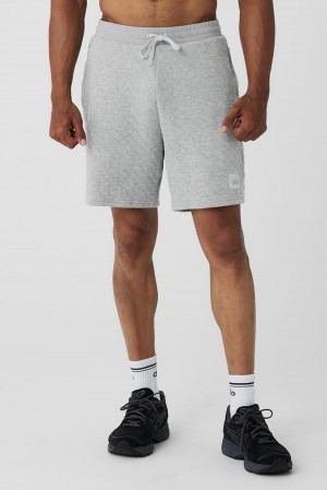 Short Alo Yoga Quilted Stadium Hombre Gris | España JNEZ-43671