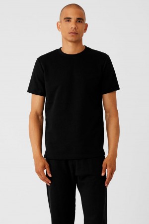 Short Sleeve Alo Yoga Chill Hombre Negras | España DLZS-86329