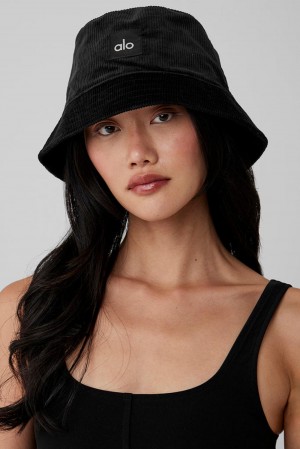 Sombreros De Pescador Alo Yoga Corduroy Neighborhood Mujer Negras | España CBUY-37846