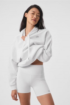 Sudadera con Capucha Alo Yoga Accolade Mujer Blancas | España CAVM-51326