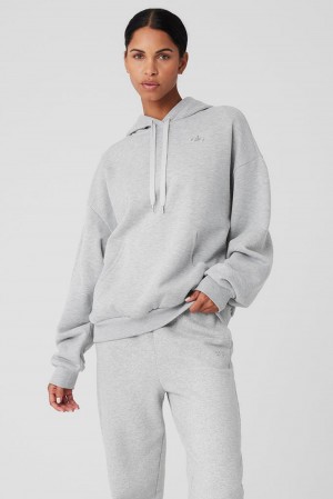 Sudadera con Capucha Alo Yoga Accolade Mujer Gris | España YNKV-79026