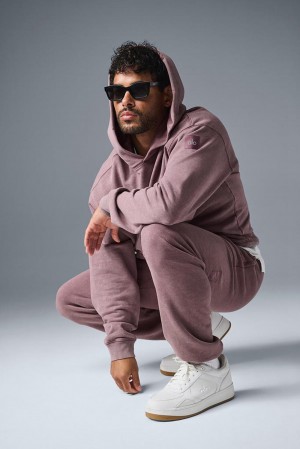 Sudadera con Capucha Alo Yoga Chill Vintage Wash Hombre Azules | España MXQI-73410