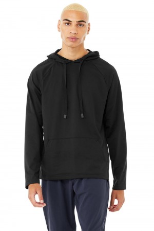 Sudadera con Capucha Alo Yoga Conquer Hombre Negras | España FBAN-41380