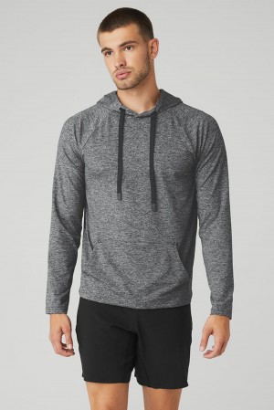 Sudadera con Capucha Alo Yoga Conquer Hombre Graphite Marl | España JZWM-25378