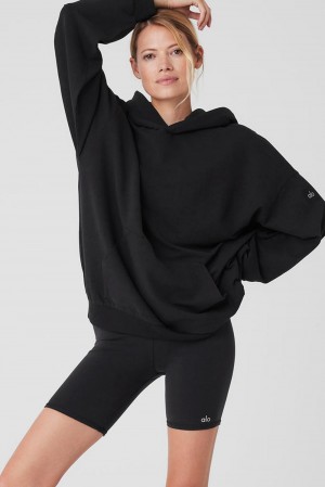Sudadera con Capucha Alo Yoga Double Take Mujer Negras | España SWVF-05874