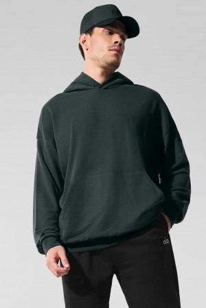Sudadera con Capucha Alo Yoga Double Take Hombre Verde | España TYKD-62591