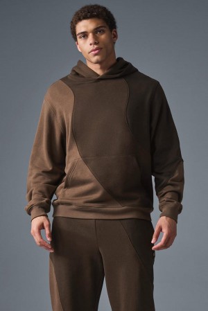 Sudadera con Capucha Alo Yoga Make Waves Hombre Espresso Tonal | España WVZG-87602