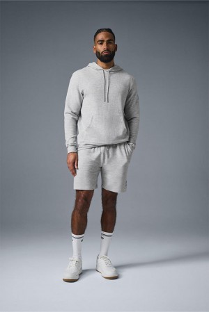 Sudadera con Capucha Alo Yoga Micro Waffle Fast Break Hombre Gris | España SERV-38915