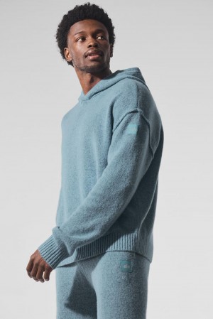 Sudadera con Capucha Alo Yoga New Class Cashmere Hombre Azules | España UMSG-48153
