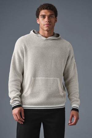 Sudadera con Capucha Alo Yoga Sports Club Knit Hombre Bone | España OCDQ-98231