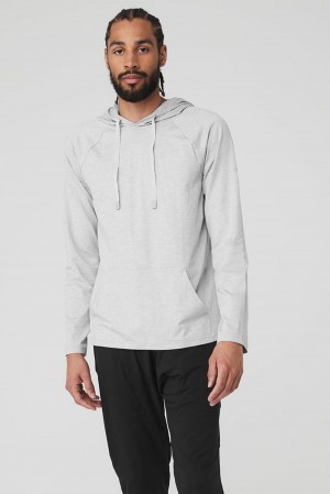 Sudadera con Capucha Alo Yoga The Conquer Hombre Gris | España WCXJ-18206