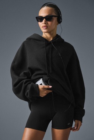 Sudadera con Capucha Alo Yoga Triumph Restore Mujer Negras | España ZPQY-23598