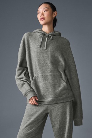 Sudadera con Capucha Alo Yoga Triumph Restore Mujer Gris | España XJVF-96140