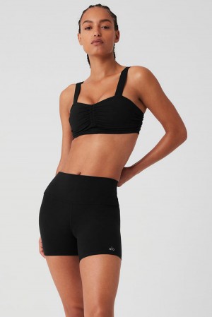 Sujetador Deportivo Alo Yoga Airbrush Cinch Mujer Negras | España VIHX-75940