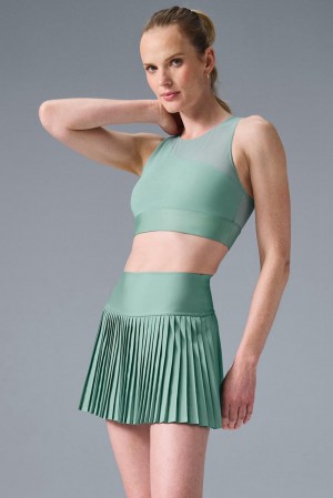 Sujetador Deportivo Alo Yoga Airlift Mesh Coastline Mujer Verde | España YNTS-32951