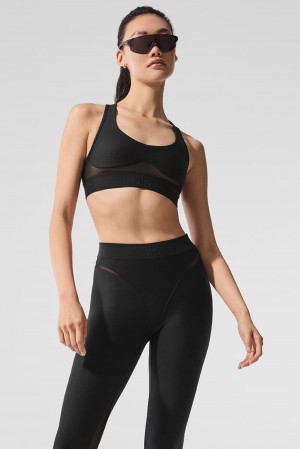 Sujetador Deportivo Alo Yoga Airlift Rebel Mujer Negras | España QEWZ-38249