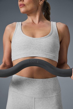 Sujetador Deportivo Alo Yoga Alosoft Center Stage Mujer Gris | España MHQT-48913