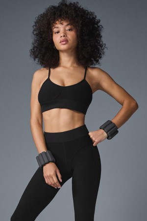 Sujetador Deportivo Alo Yoga Alosoft Head Start Mujer Negras | España SZCI-13869