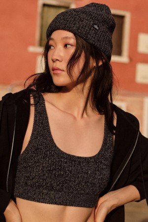 Sujetador Deportivo Alo Yoga Marl Sweater Mujer Negras | España ZJOP-93412