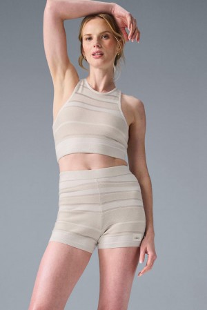 Sujetador Deportivo Alo Yoga Sport Play Knit Mujer Ivory / Alabaster | España OFKD-73618