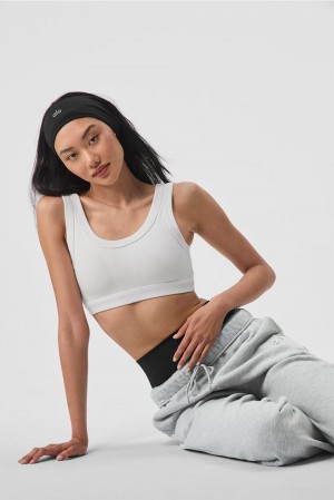 Sujetador Deportivo Alo Yoga Wellness Mujer Blancas | España OSLI-73165
