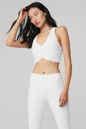 Sujetador Deportivo Alo Yoga Wild Thing Mujer Blancas | España QMOU-38792