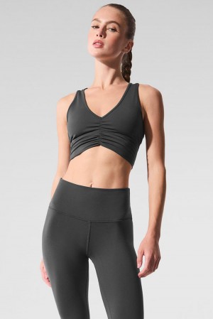Sujetador Deportivo Alo Yoga Wild Thing Mujer Anthracite | España MIFX-50892