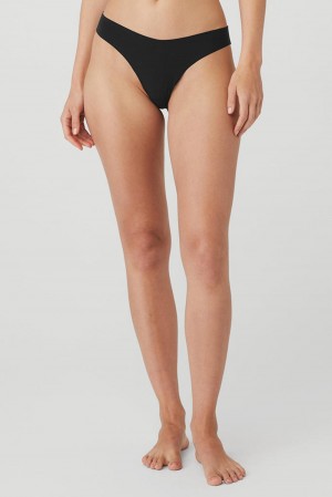 Tanga Alo Yoga Airbrush Invisible Mujer Negras | España KUSB-25647