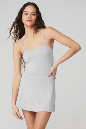 Vestido Alo Yoga Alosoft Courtside Tennis Mujer Gris | España BLGJ-71530