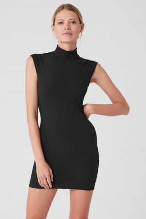 Vestido Alo Yoga Run It Back Mujer Negras | España BYZM-91485