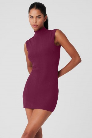 Vestido Alo Yoga Run It Back Mujer Wild Berry | España UQOE-97036
