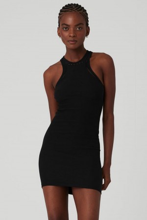 Vestido Alo Yoga Seamless Open Air Racerback Mujer Negras | España NETW-89471